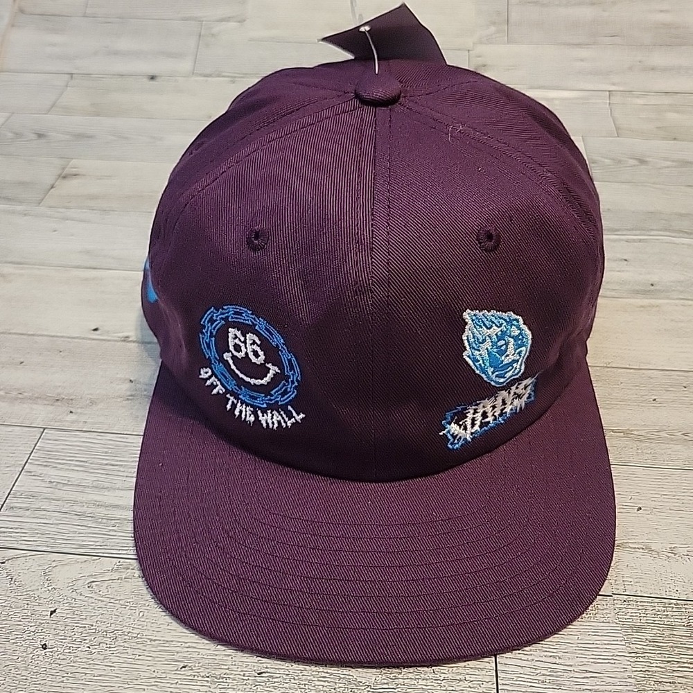 Vans Hat Whammy Low Unstructured Purple‎ Blackberry Wine Hat Allover Design NEW